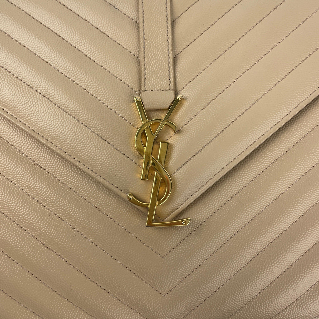 SAINT LAURENT Grain de Poudre Classic Large Monogram Envelope Bag