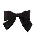 CHANEL Satin Ribbon Hair Clip Black