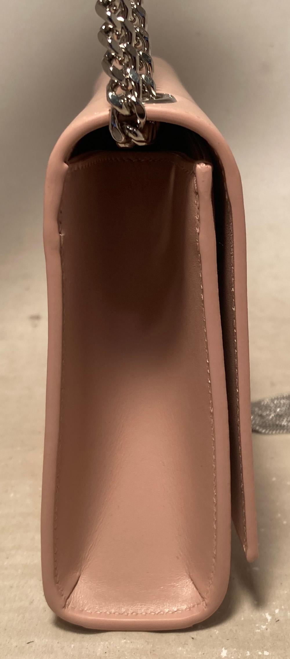 SAINT LAURENT MEDIUM KATE MONOGRAM TASSEL BAG IN PALE PINK Medium Kate Monogram Tassel Bag in Pale Pink