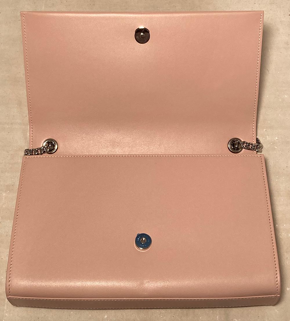SAINT LAURENT MEDIUM KATE MONOGRAM TASSEL BAG IN PALE PINK Medium Kate Monogram Tassel Bag in Pale Pink