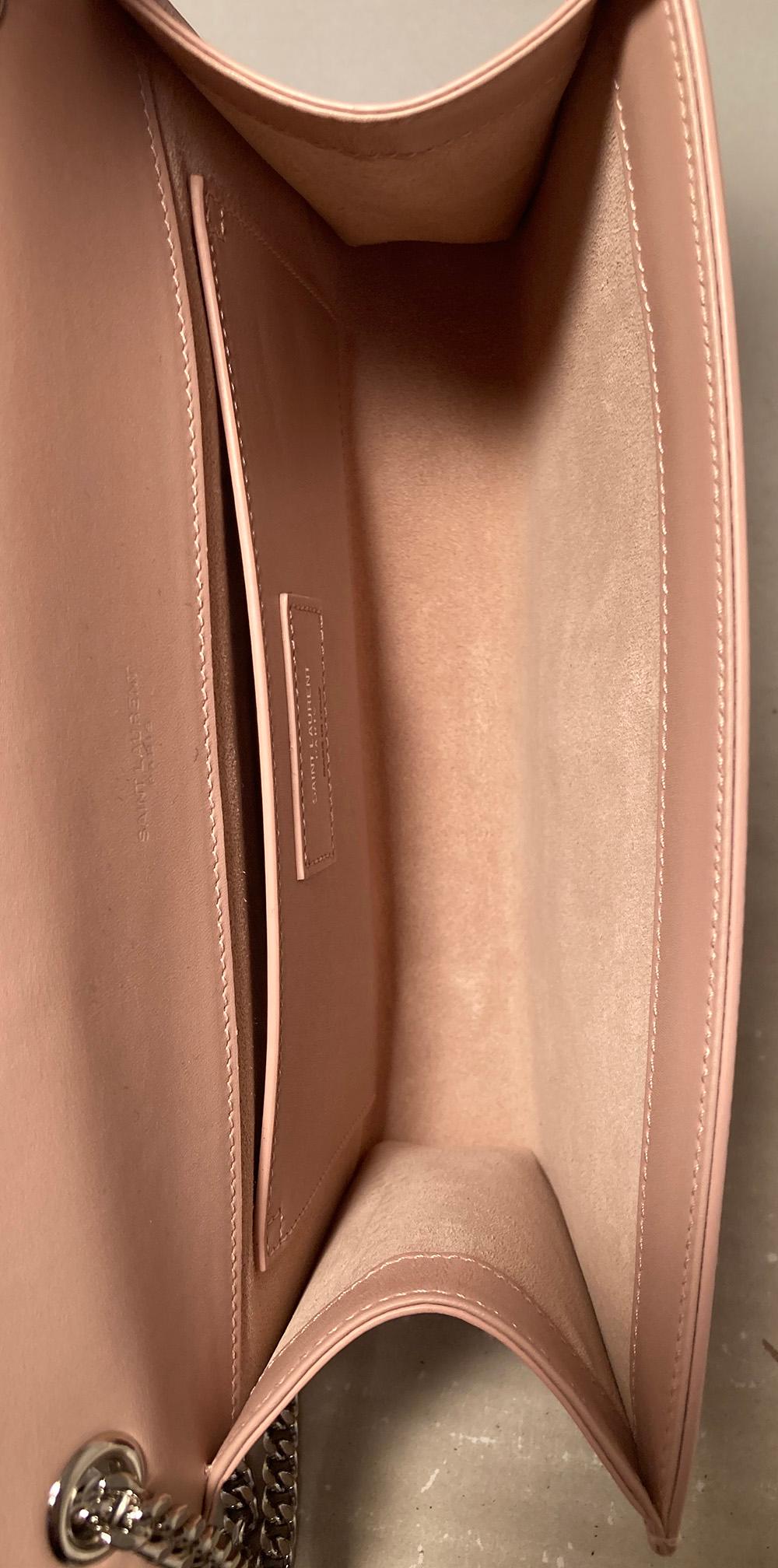 SAINT LAURENT MEDIUM KATE MONOGRAM TASSEL BAG IN PALE PINK Medium Kate Monogram Tassel Bag in Pale Pink
