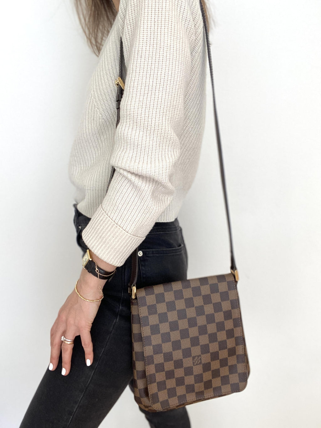 LOUIS VUITTON Damier Canvas Musette Salsa Bag - VINTAGE
