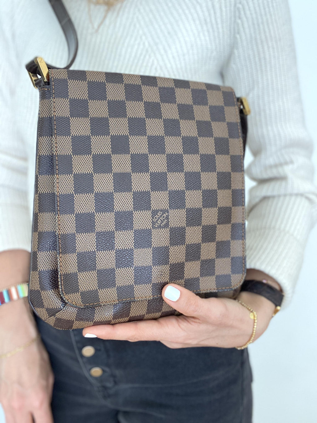 LOUIS VUITTON Damier Canvas Musette Salsa Bag - VINTAGE