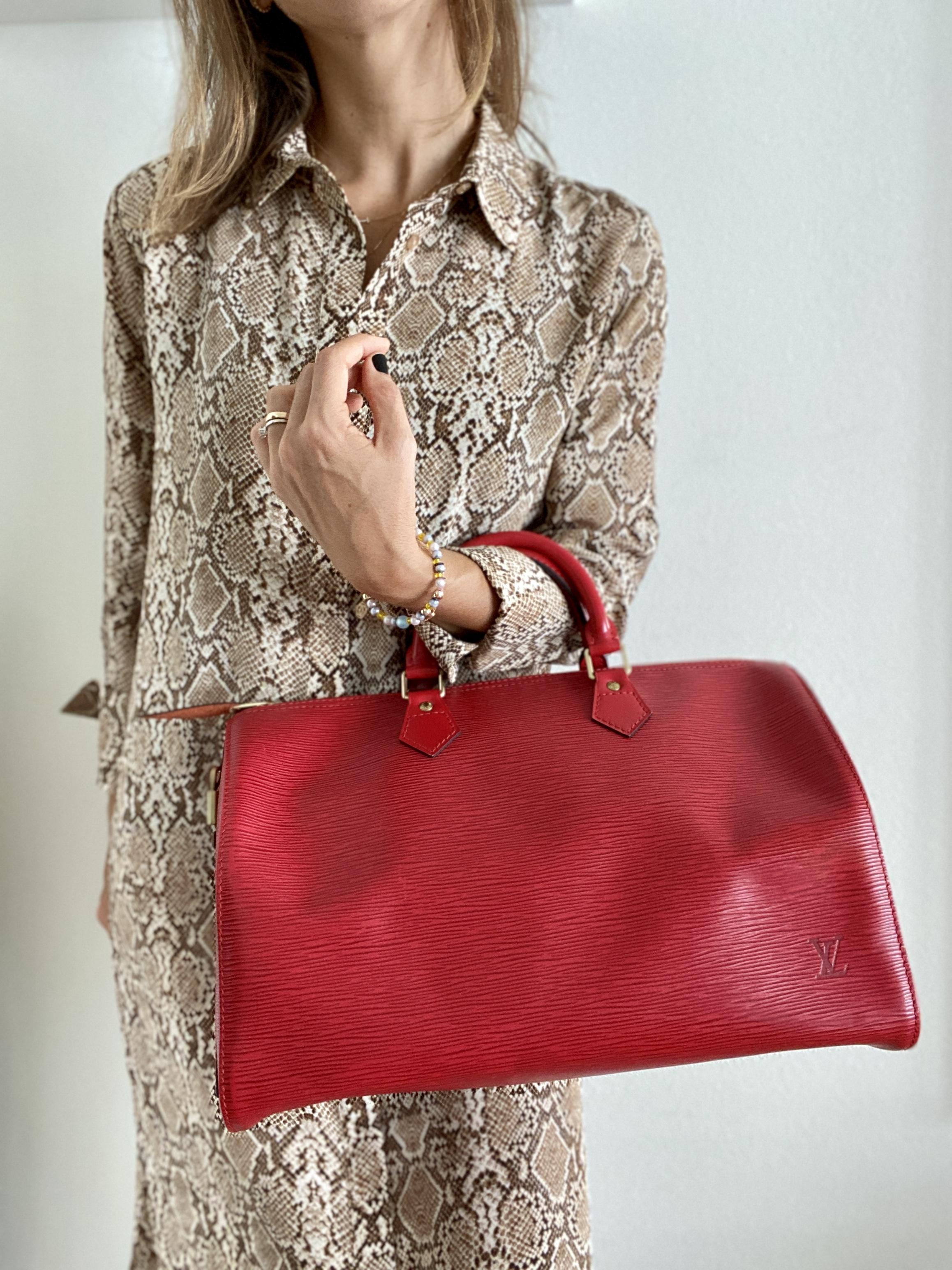 LOUIS VUITTON SPEEDY 40 RED EPI LEATHER – VINTAGE