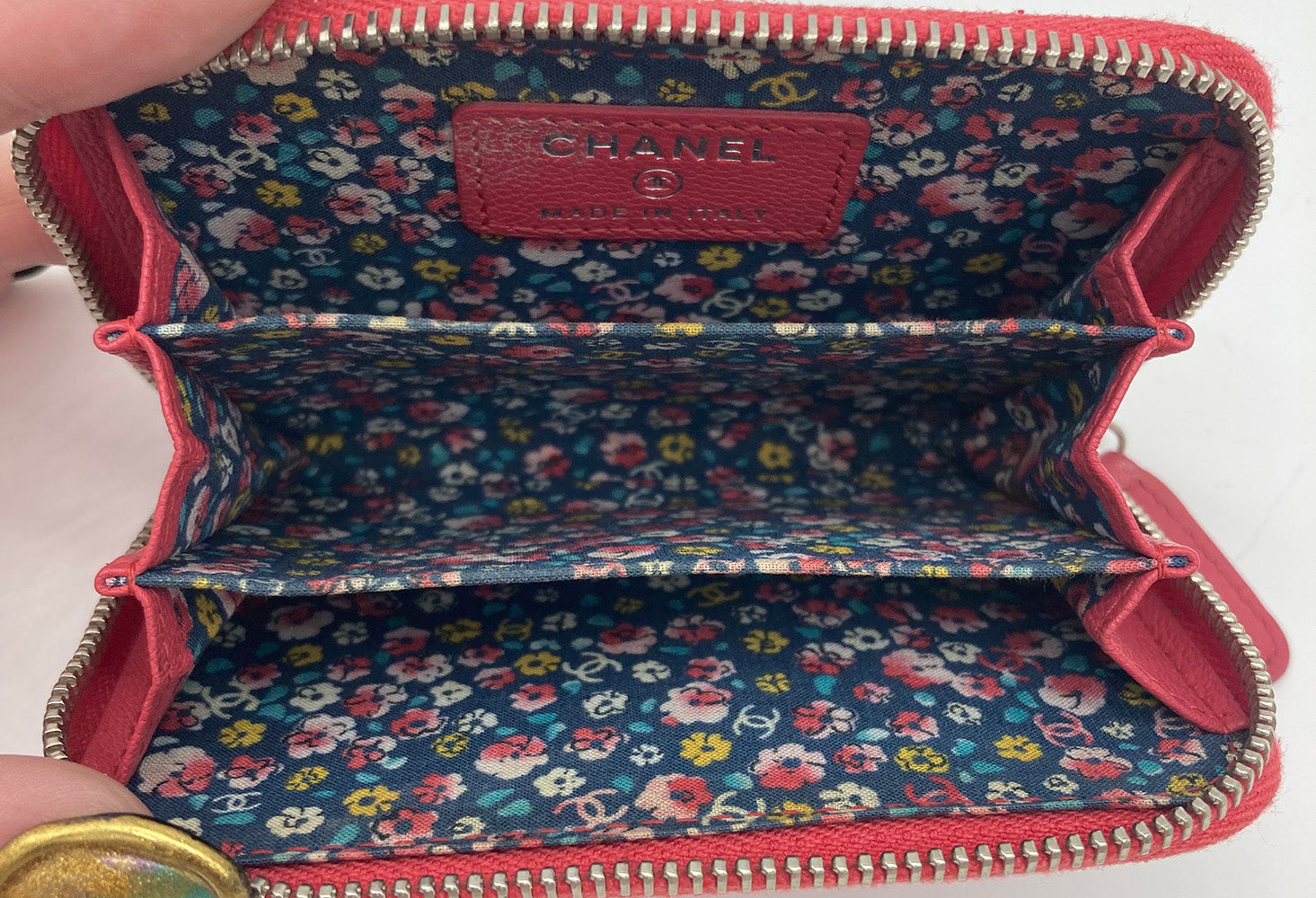 Chanel Pink Zip Wallet
