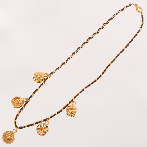 CHANEL 1996 Made Mini Cc Mark Multi Charm Necklace Black