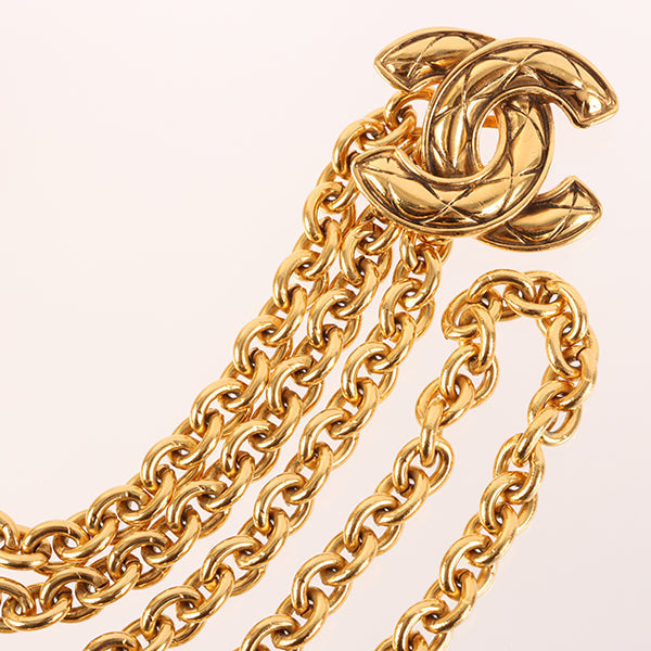 CHANEL Matelasse Stitch Cc Mark Chain Belt