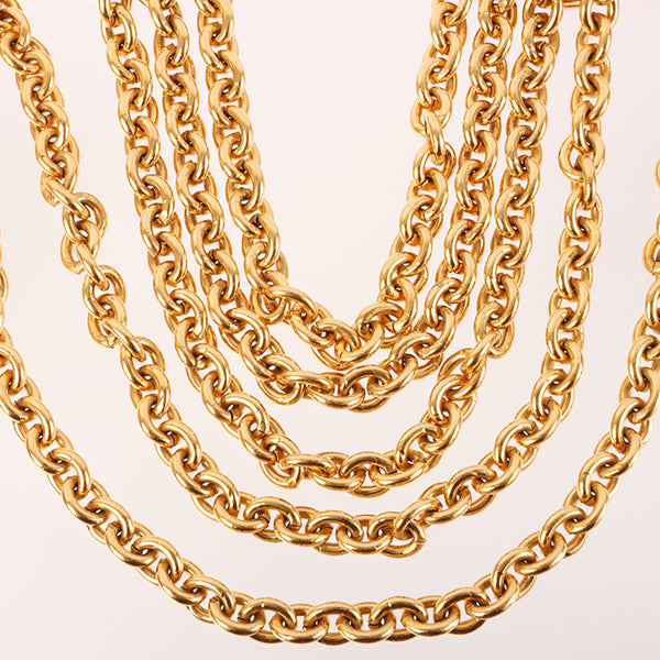 CHANEL Matelasse Stitch Cc Mark Chain Belt