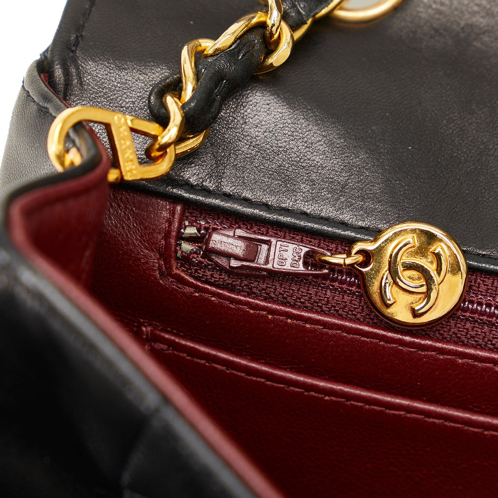 CHANEL Medium Lambskin Diana Flap Crossbody Bag
