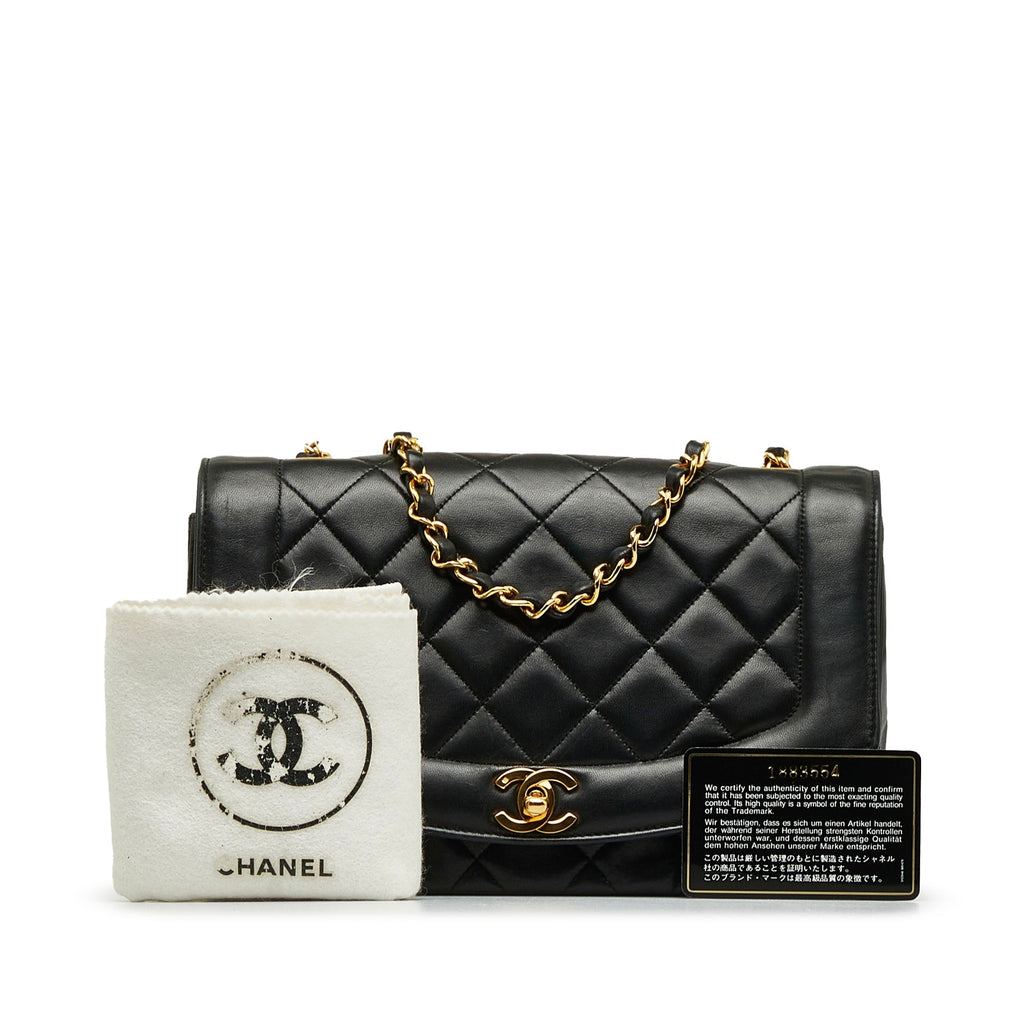 CHANEL Medium Lambskin Diana Flap Crossbody Bag