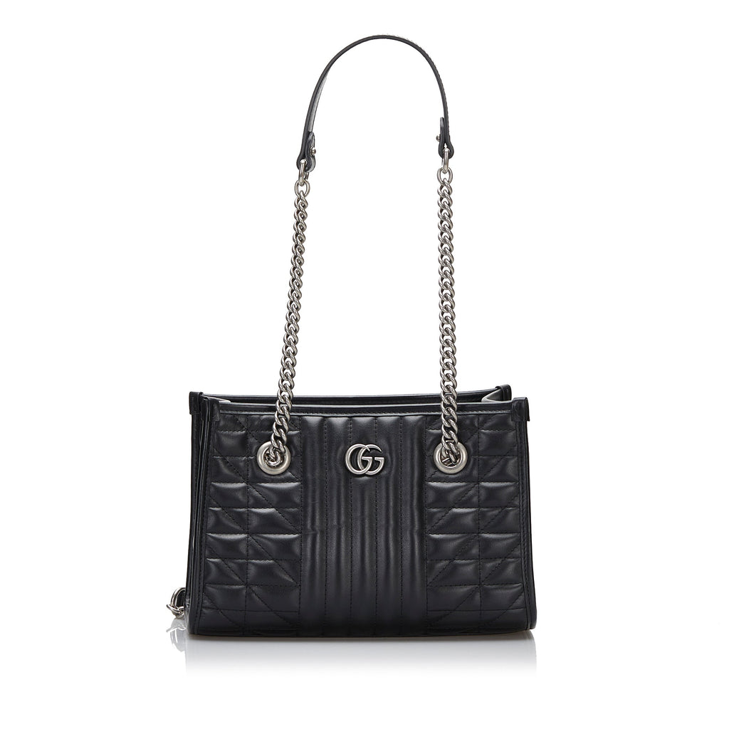Gucci GG Marmont Tote Bag Black Matelassé