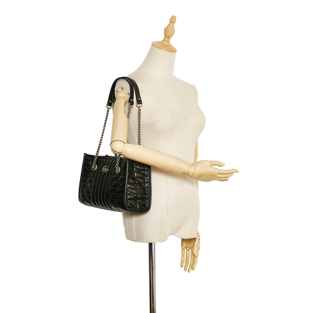 Gucci GG Marmont Tote Bag Black Matelassé
