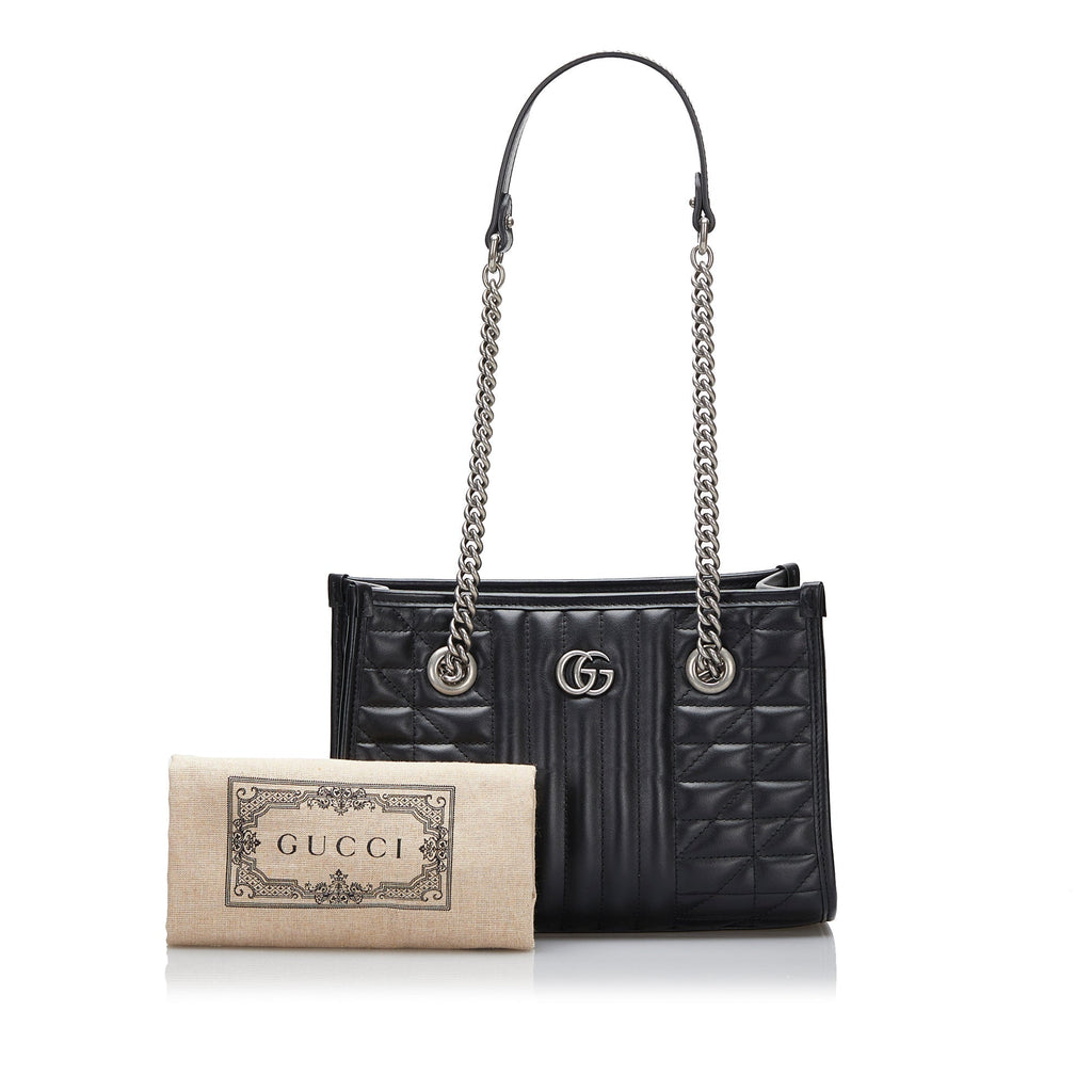 Gucci GG Marmont Tote Bag Black Matelassé
