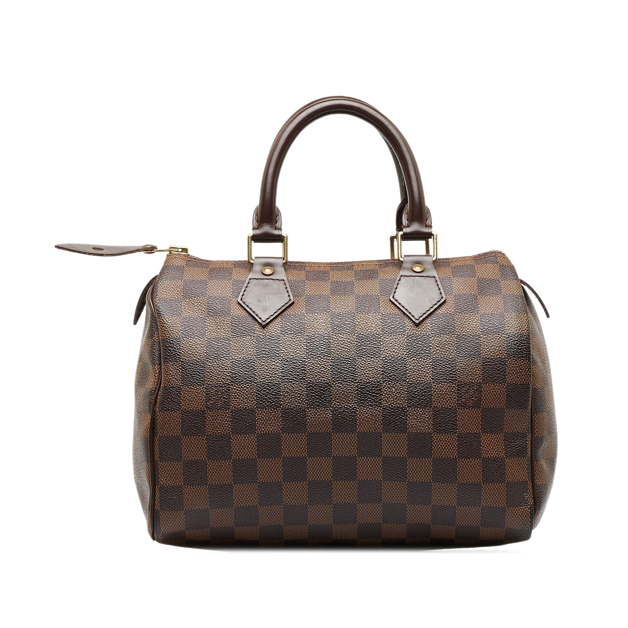 LOUIS VUITTON Damier Ebene Speedy 25 Boston Bag