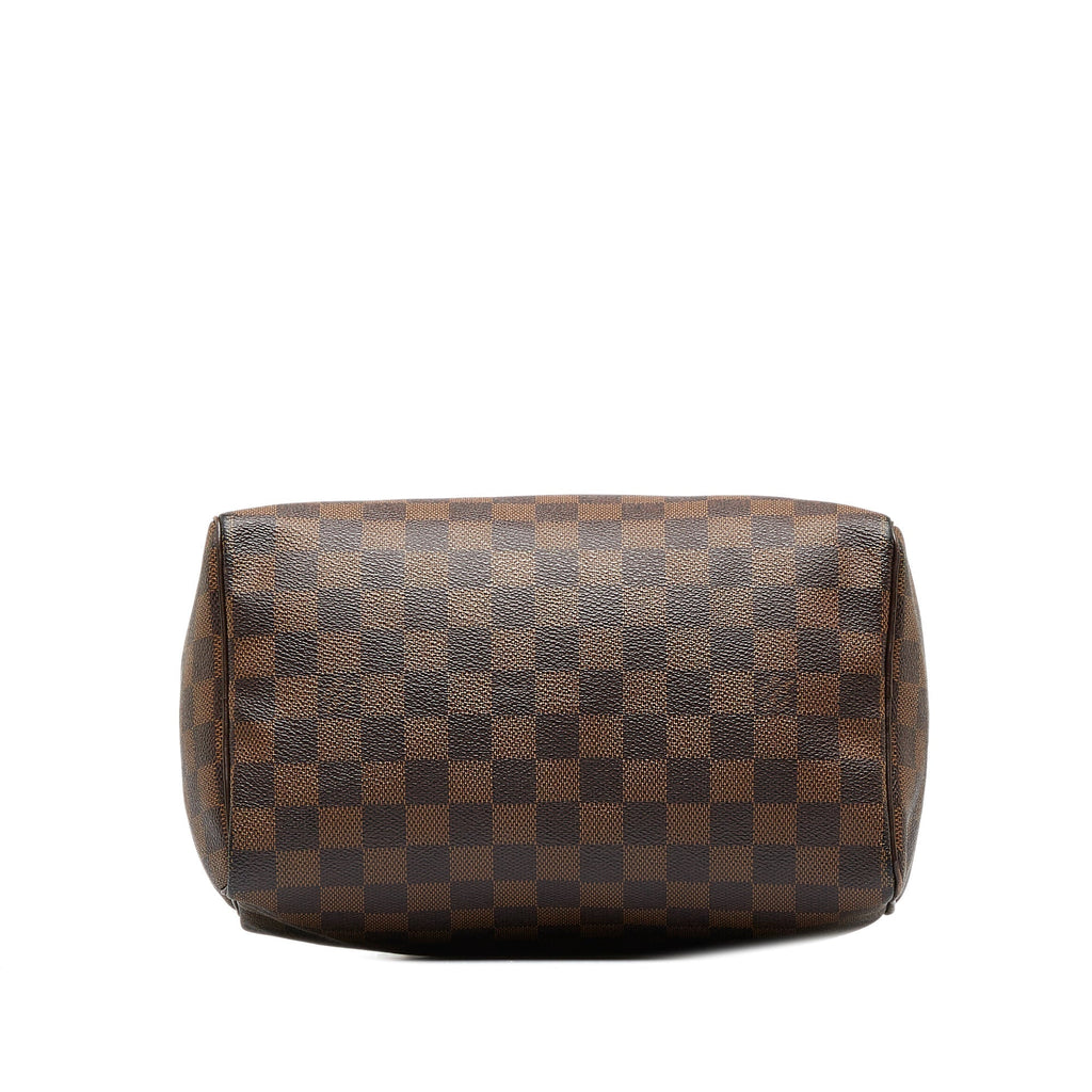 LOUIS VUITTON Damier Ebene Speedy 25 Boston Bag