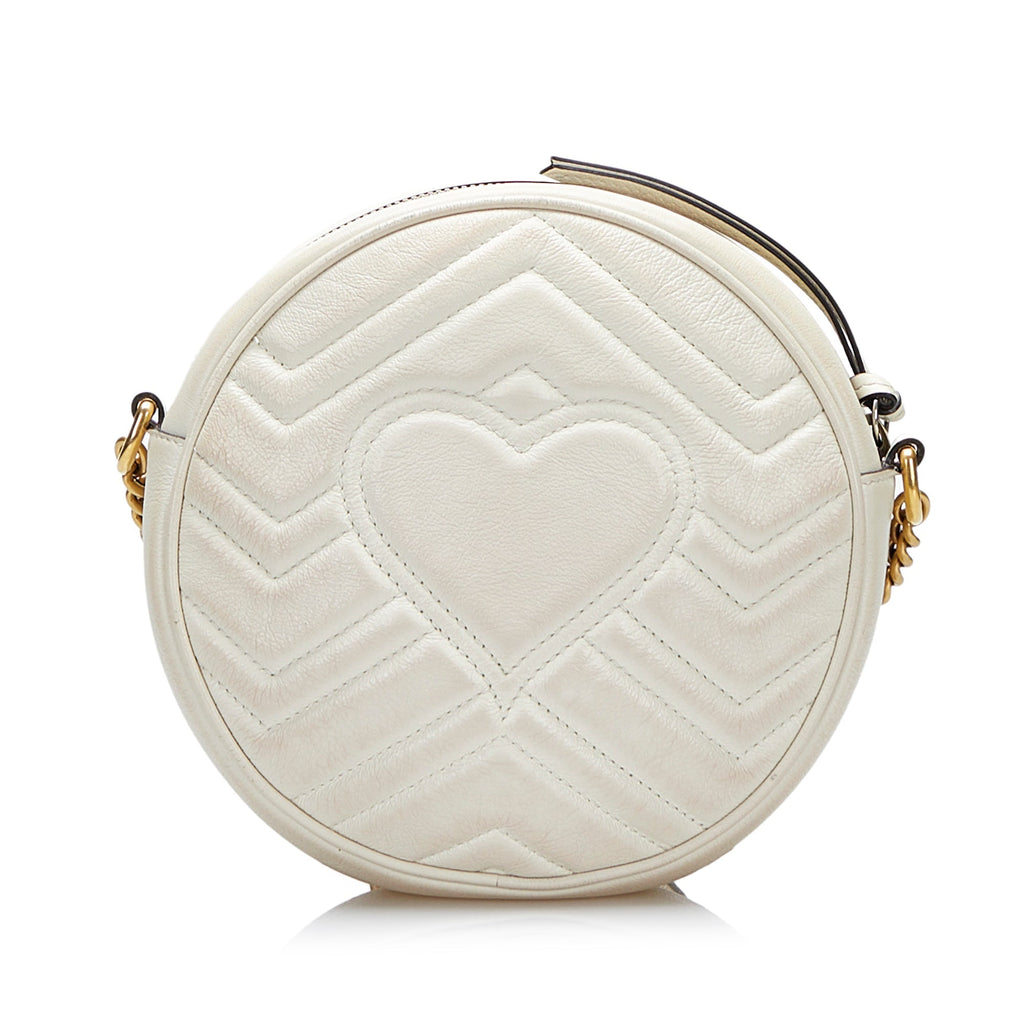 Gucci GG Marmont Round White Matelassé