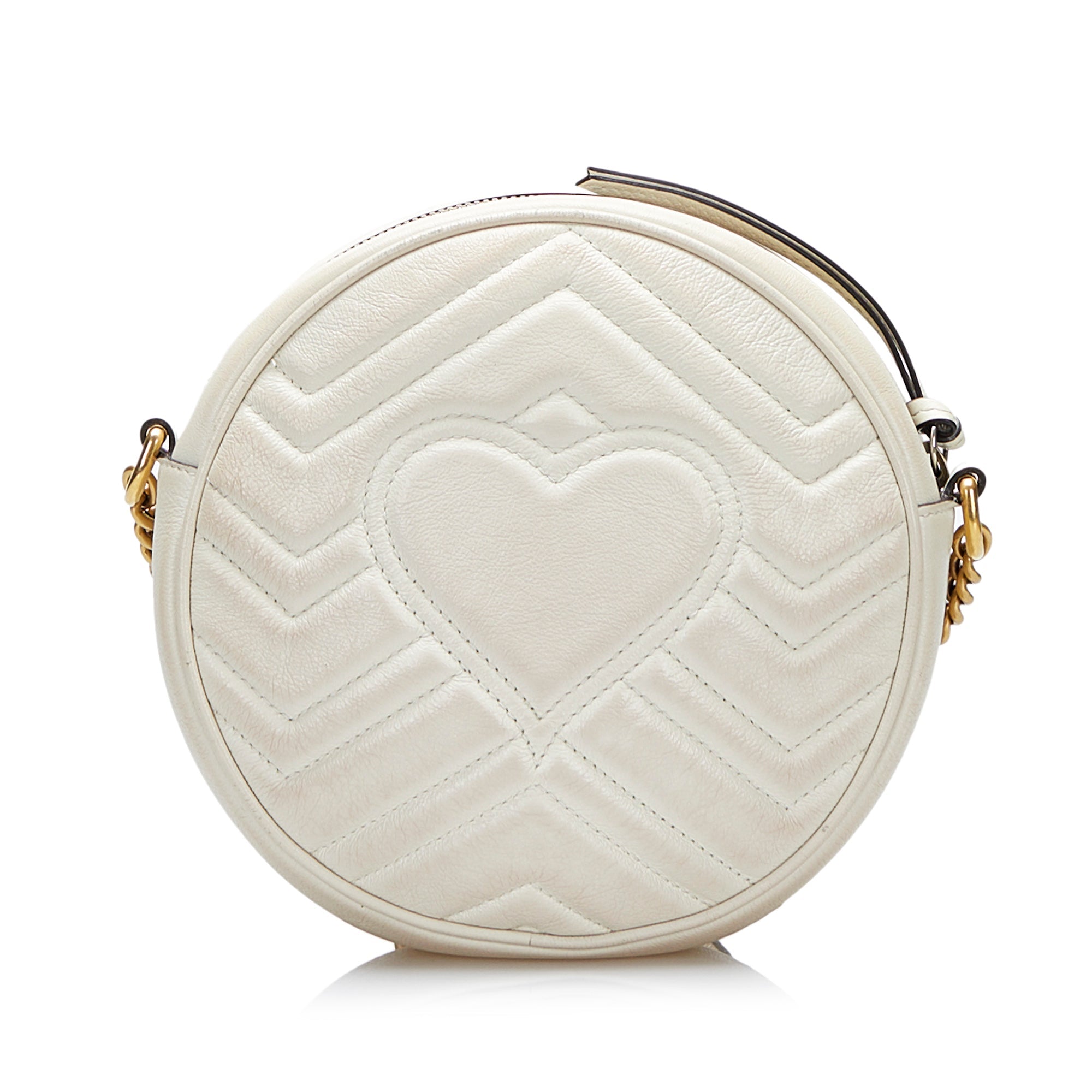 Gucci GG Marmont Round White Matelassé