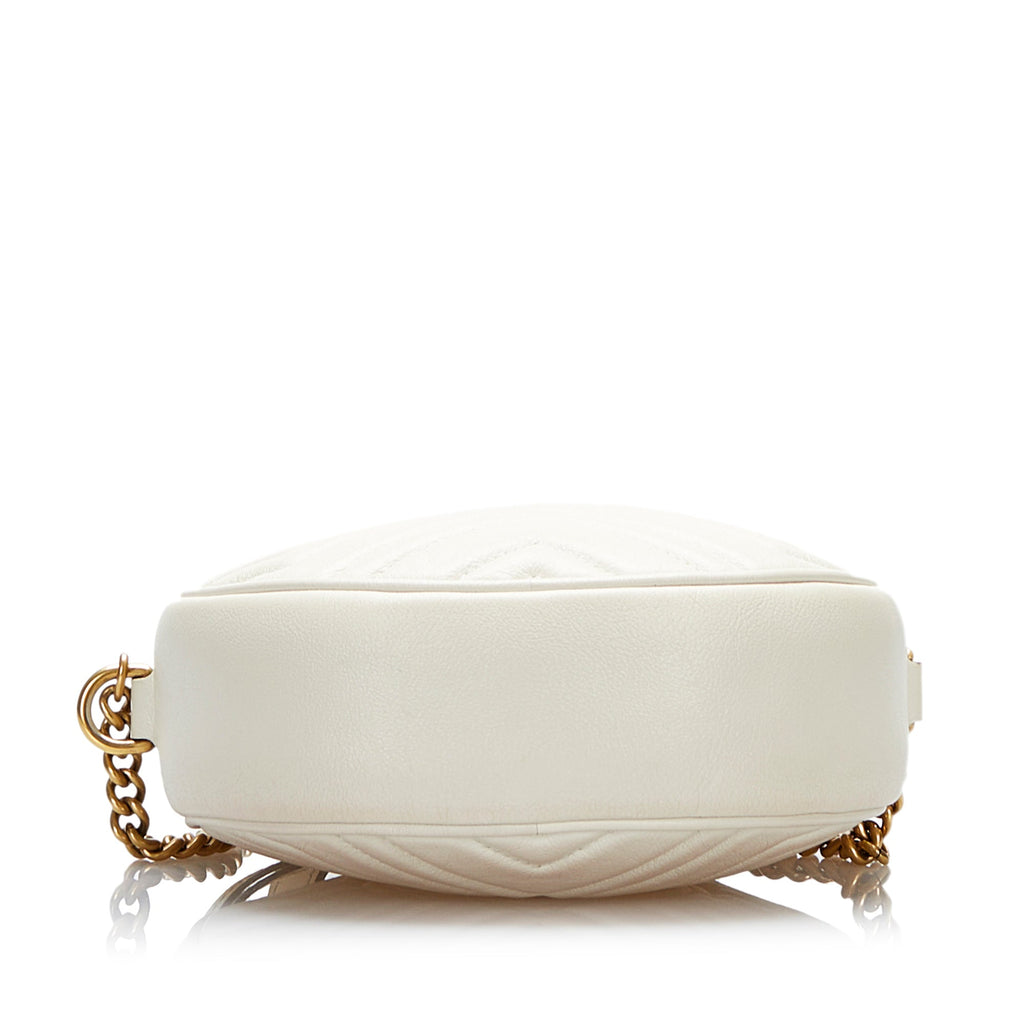 Gucci GG Marmont Round White Matelassé