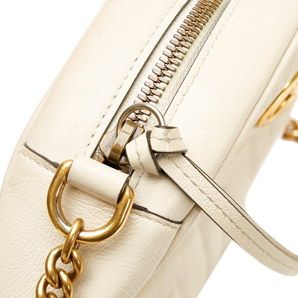 Gucci GG Marmont Round White Matelassé