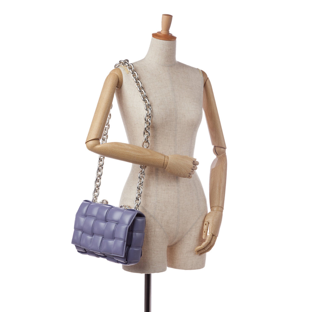 Bottega Veneta Padded Chain Cassette Purple