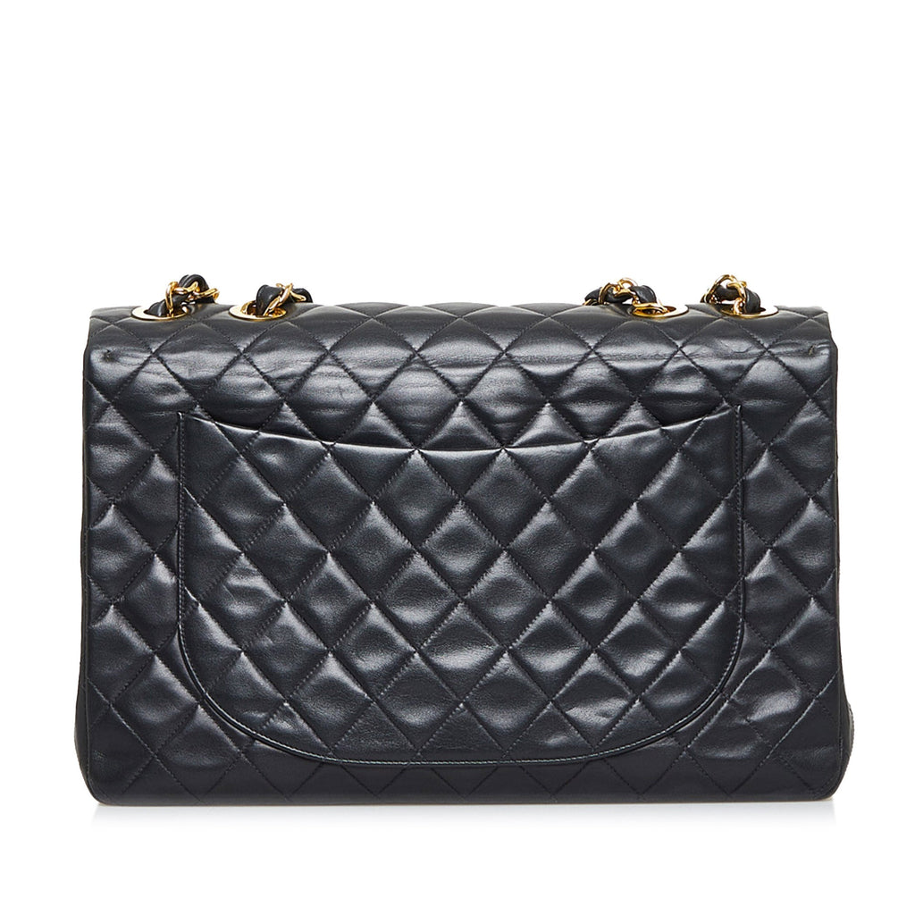 CHANEL Maxi Classic Lambskin Single Flap Shoulder Bag