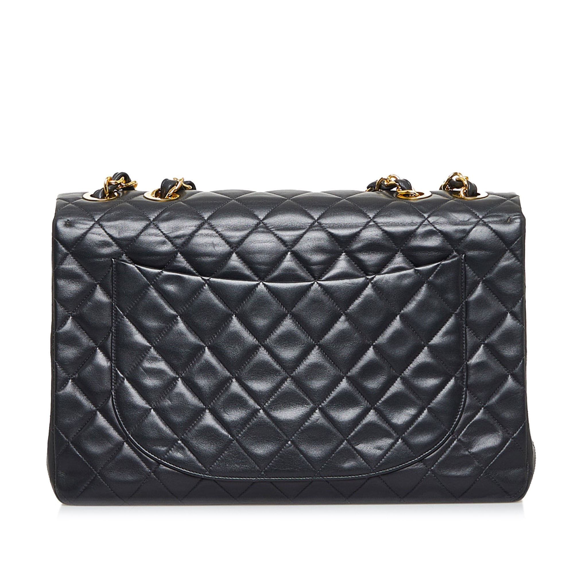 CHANEL Maxi Classic Lambskin Single Flap Shoulder Bag