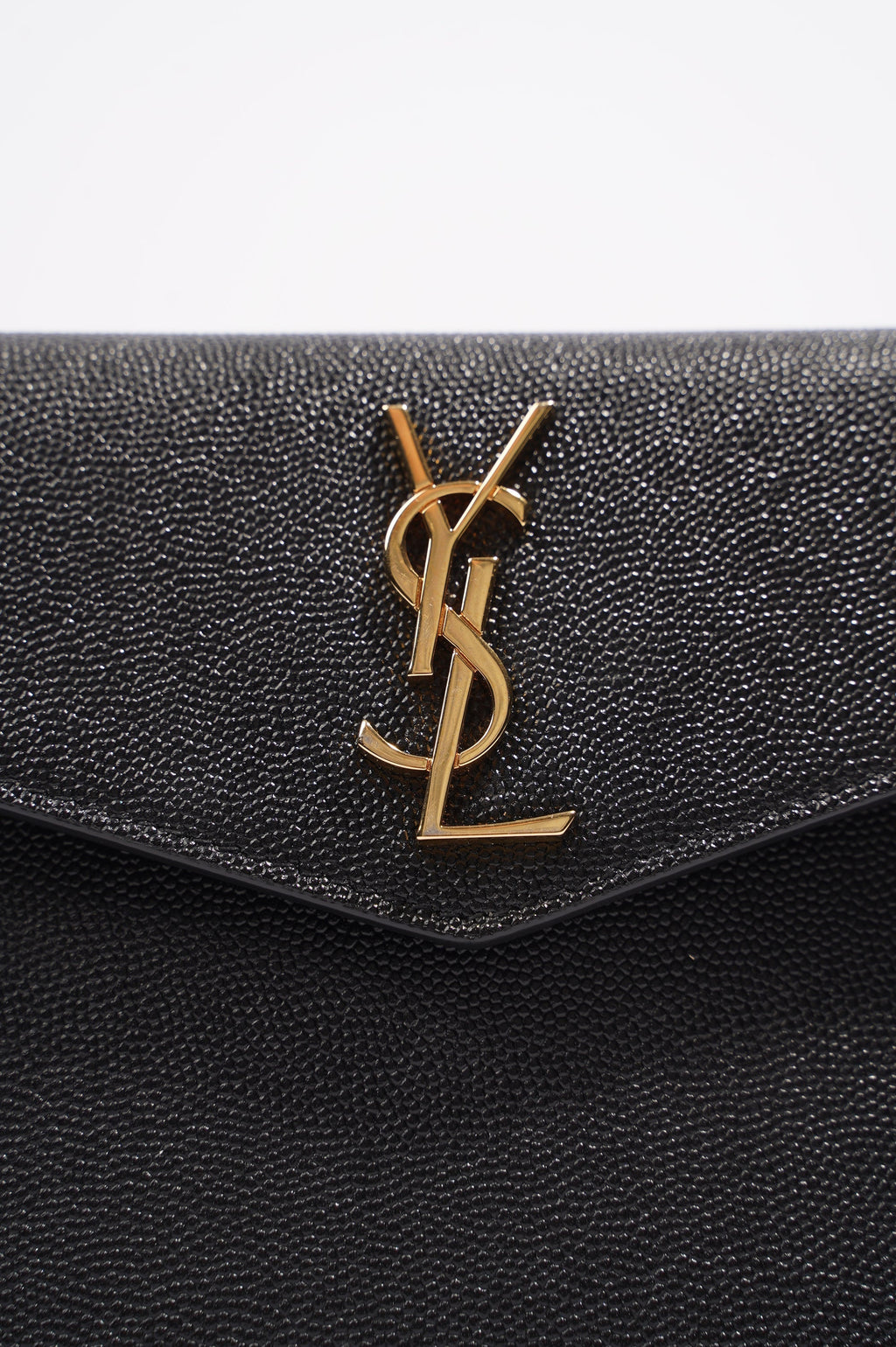 Saint Laurent Uptown Pouch Black Grained Leather Baby