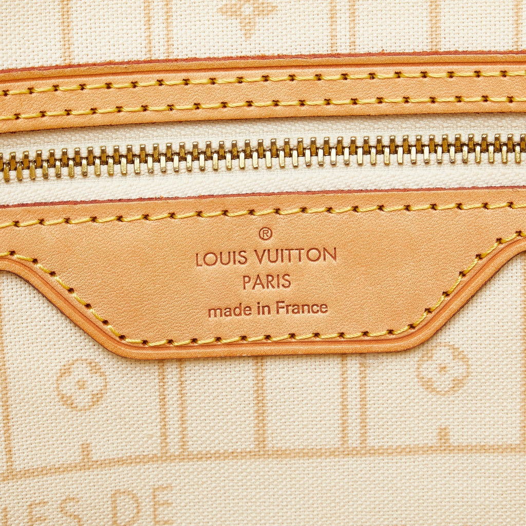 LOUIS VUITTON Damier Azur Neverfull MM Tote Bag
