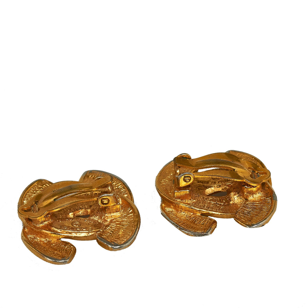 CHANEL CC Clip-On Earrings Costume Earrings