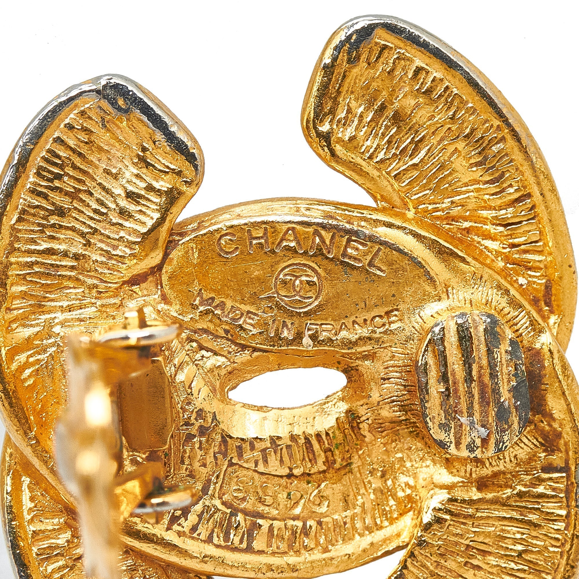 CHANEL CC Clip-On Earrings Costume Earrings