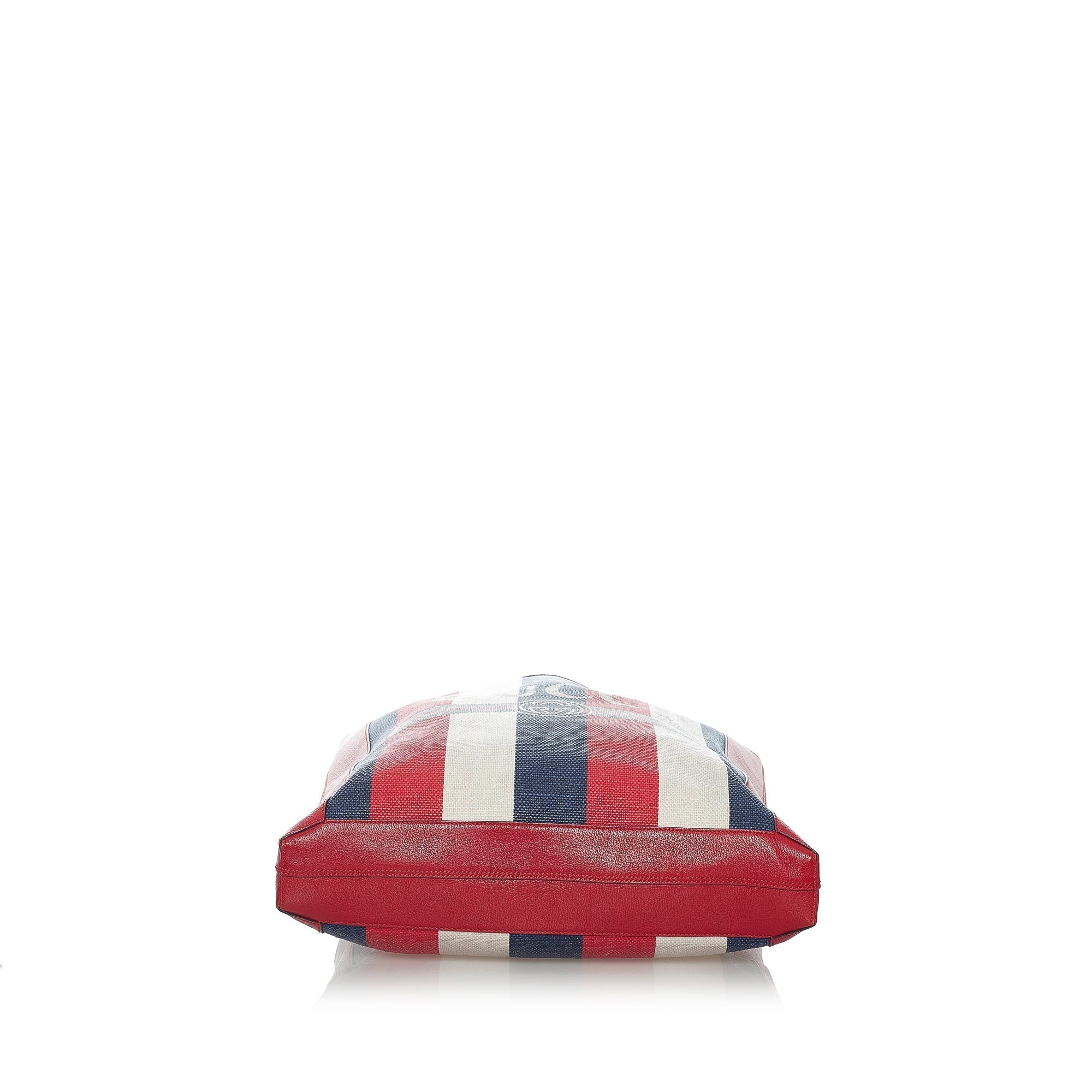 Gucci Sylvie Baiadera Tote Bag Striped Canvas