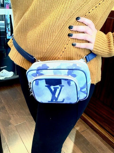 Louis Vuitton Monogram Watercolor Outdoor Pouch Blue Unisex