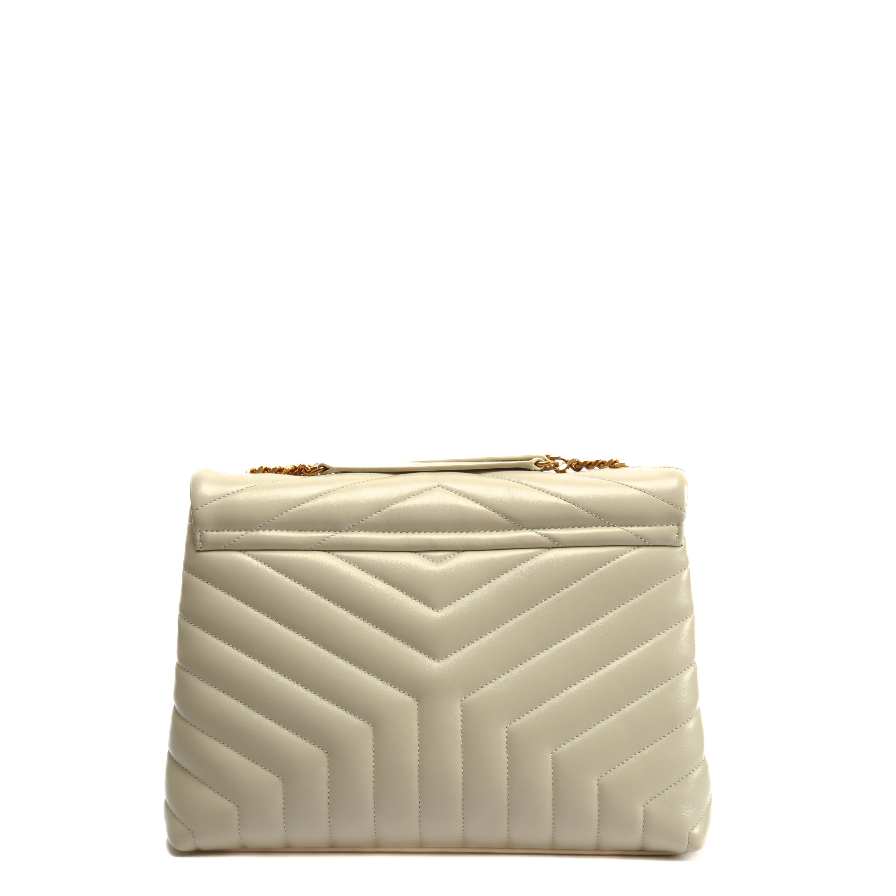 SAINT LAURENT Lou Lou Medium Flap Off White