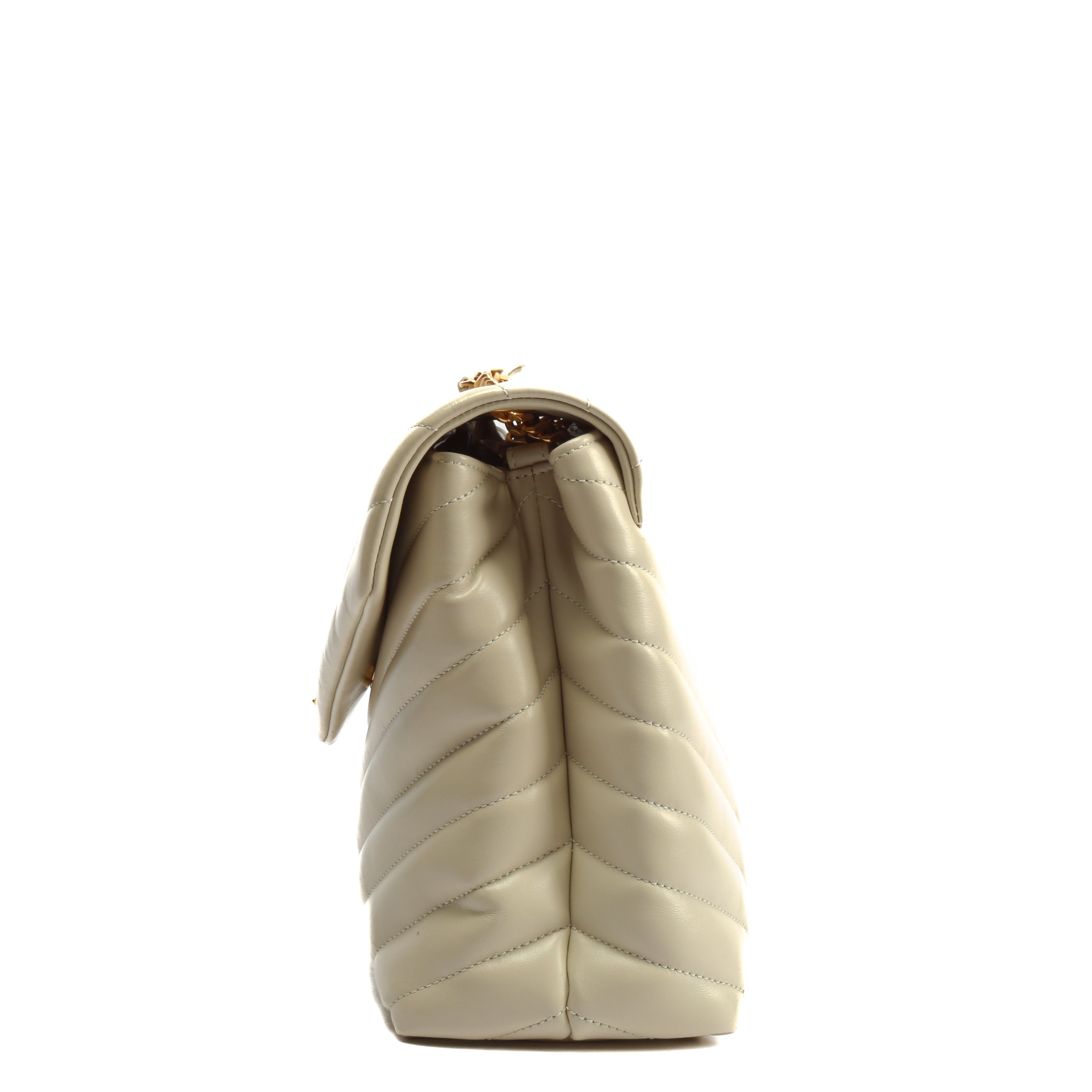 SAINT LAURENT Lou Lou Medium Flap Off White