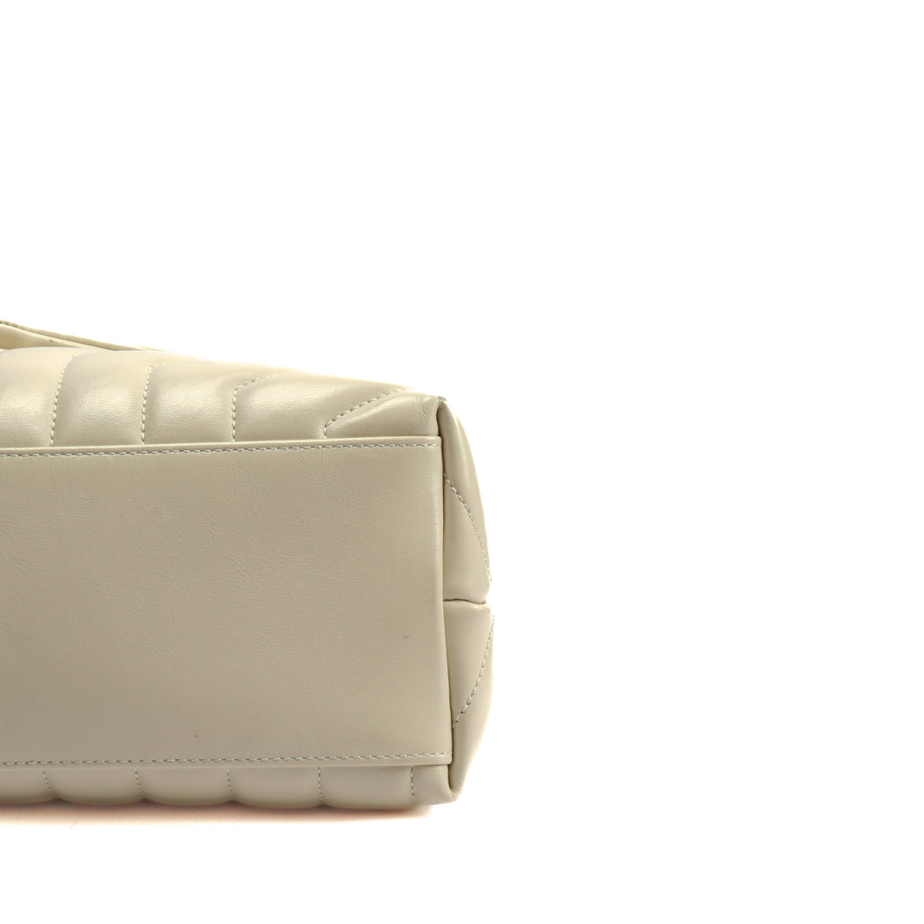 SAINT LAURENT Lou Lou Medium Flap Off White