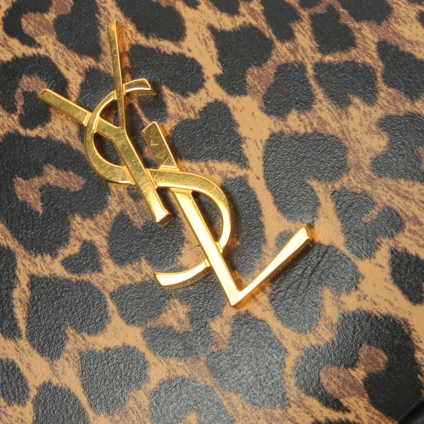 SAINT LAURENT Mini Leopard Lou Camera Bag