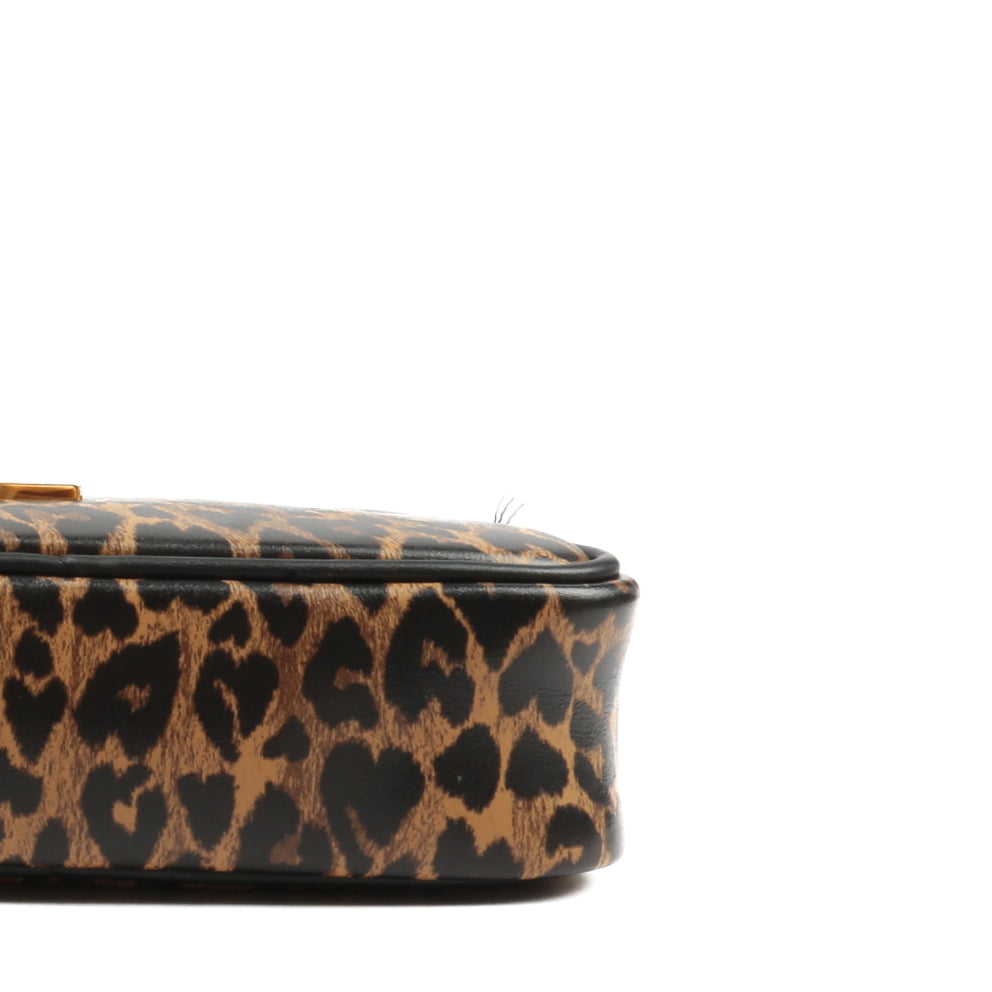 SAINT LAURENT Mini Leopard Lou Camera Bag