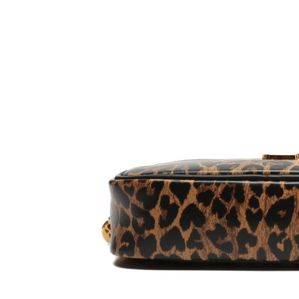 SAINT LAURENT Mini Leopard Lou Camera Bag