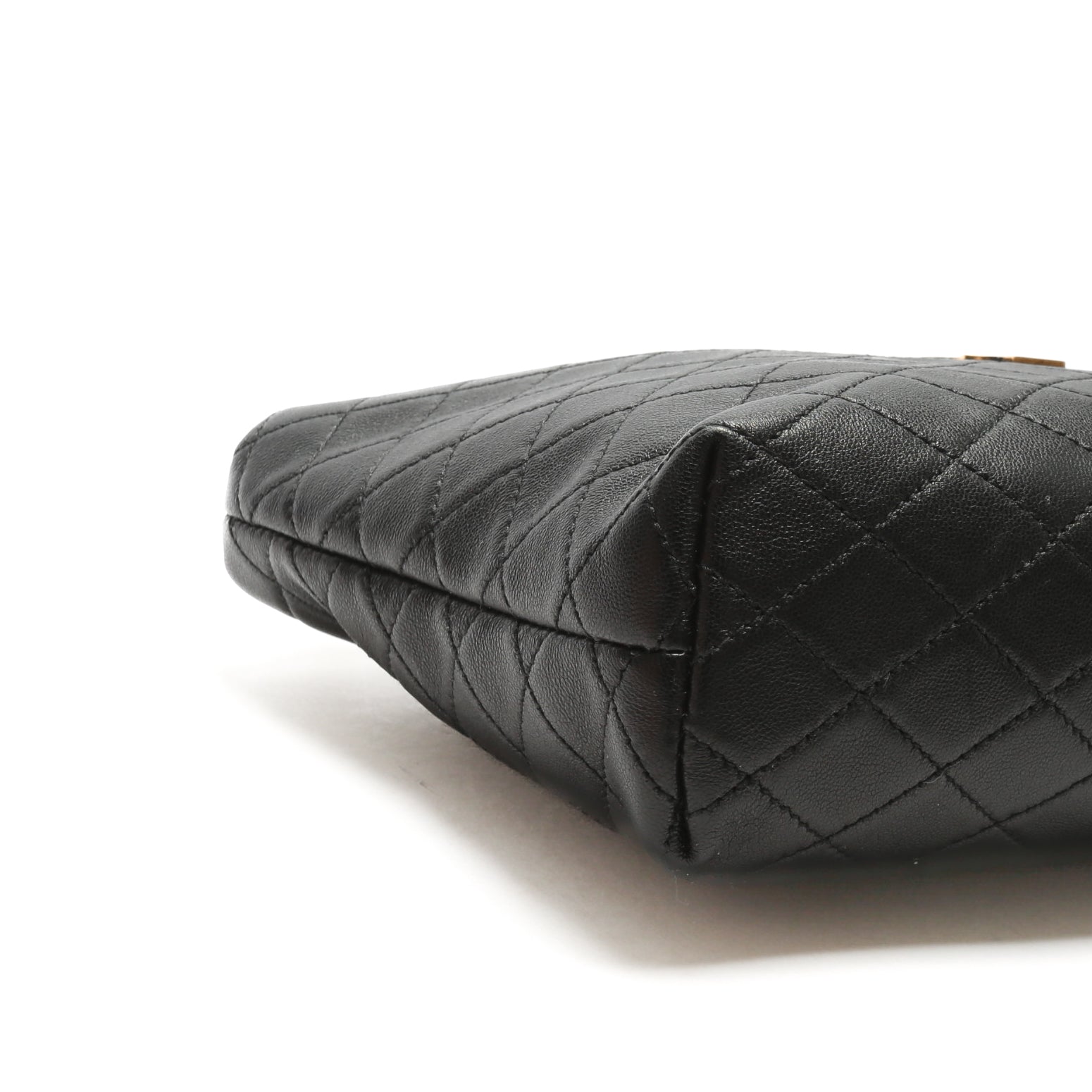 SAINT LAURENT Gaby Quilted Leather Black Pouch