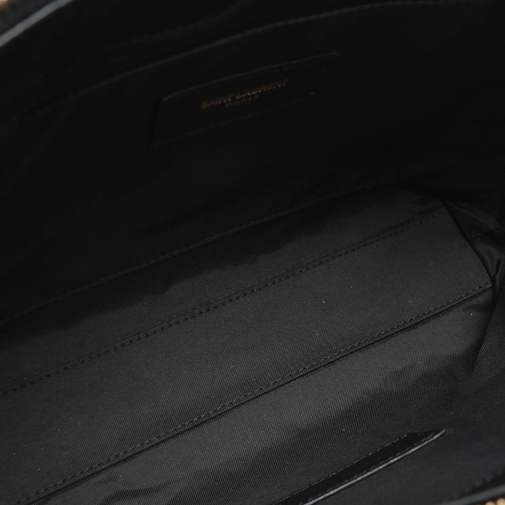 SAINT LAURENT Gaby Quilted Leather Black Pouch