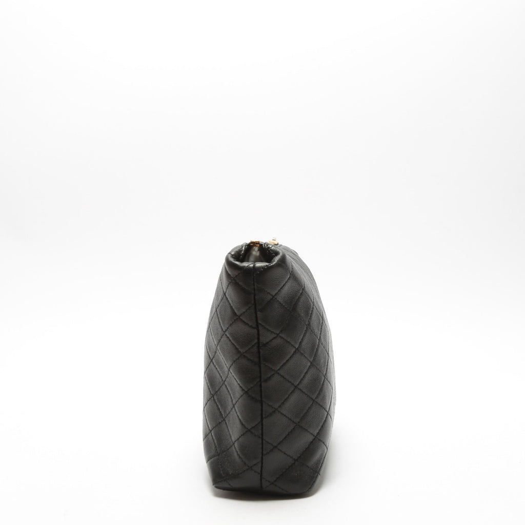 SAINT LAURENT Gaby Quilted Leather Black Pouch