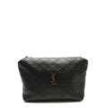SAINT LAURENT Gaby Quilted Leather Black Pouch