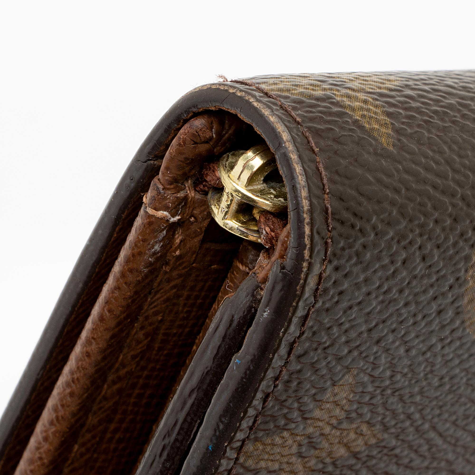 Louis Vuitton Monogram Canvas Porte Monnaie Tresor Wallet (SHF-mxeVW3)