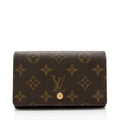 Louis Vuitton Monogram Canvas Porte Monnaie Tresor Wallet (SHF-mxeVW3)