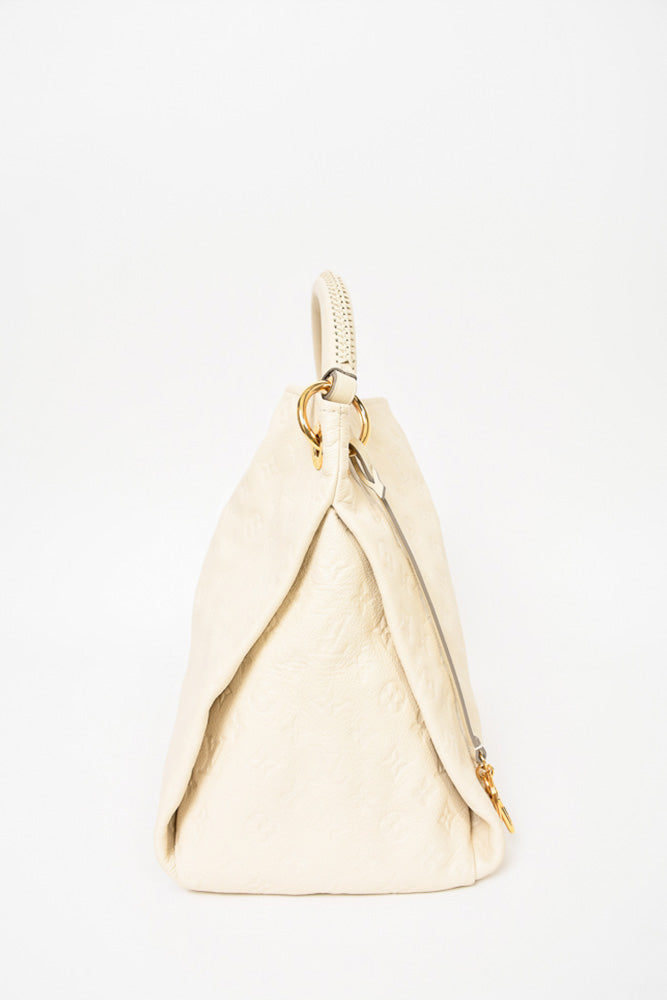 Louis Vuitton Cream Empreinte Leather Artsy MM Hobo Bag