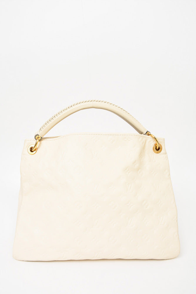 Louis Vuitton Cream Empreinte Leather Artsy MM Hobo Bag