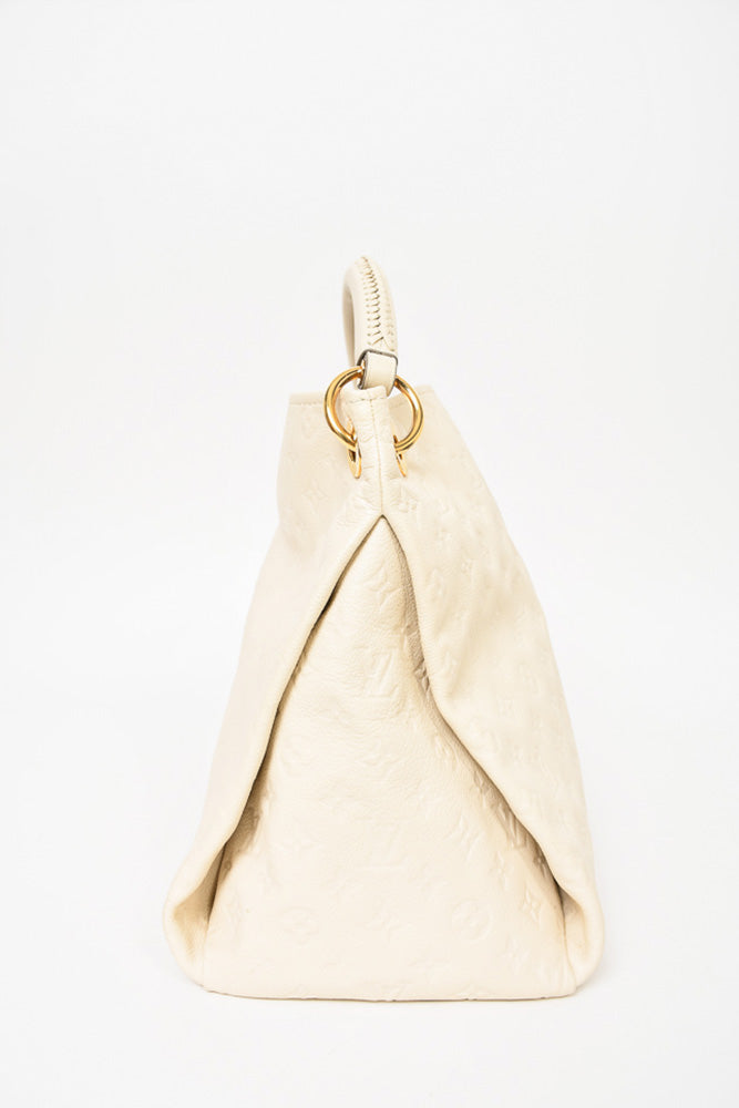 Louis Vuitton Cream Empreinte Leather Artsy MM Hobo Bag