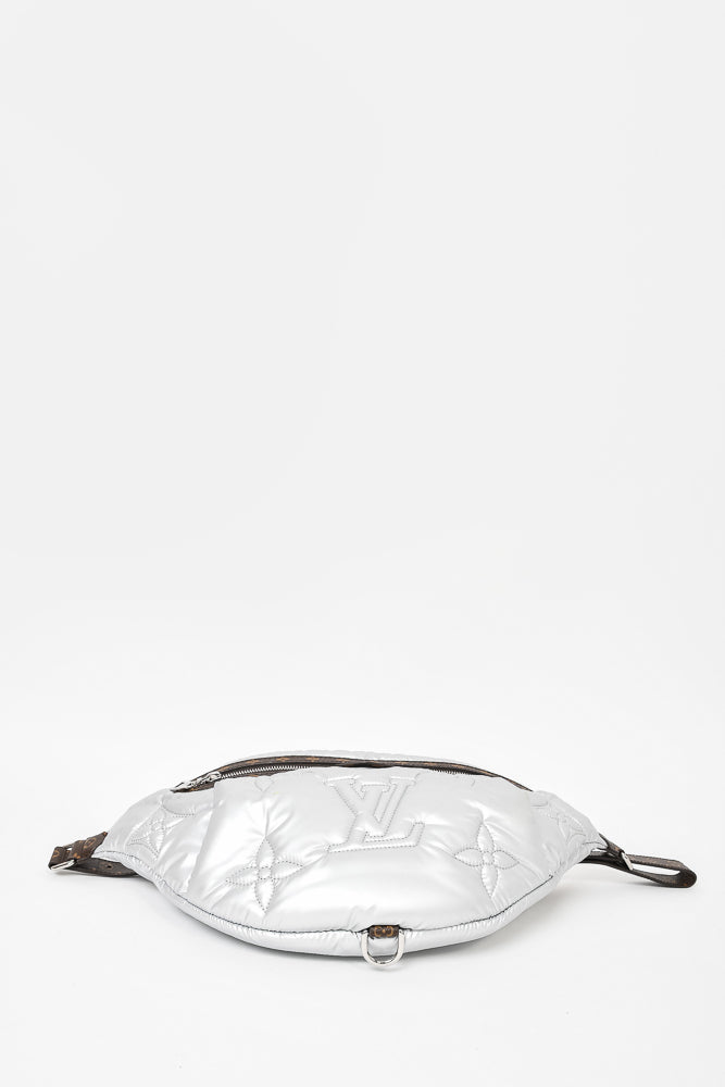 Louis Vuitton Silver Perforated "Pillow" Maxi Bumbag