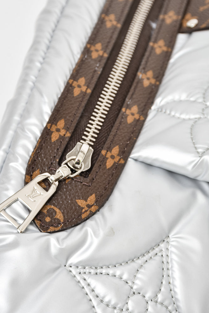 Louis Vuitton Silver Perforated "Pillow" Maxi Bumbag