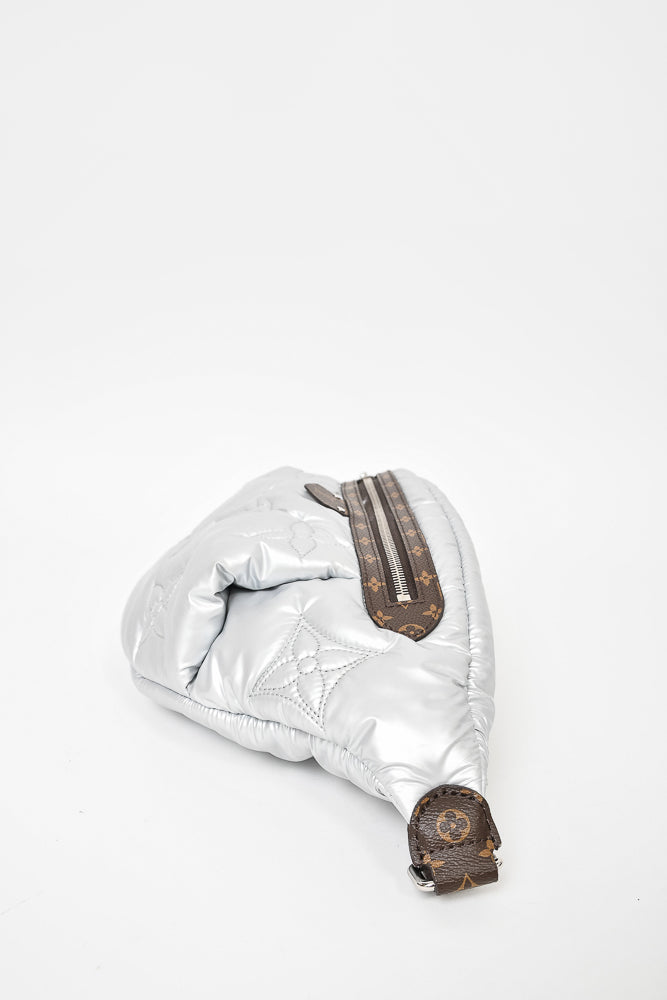 Louis Vuitton Silver Perforated "Pillow" Maxi Bumbag